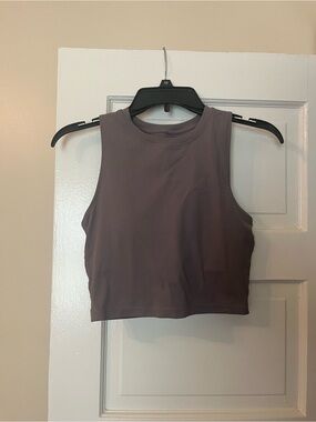 Lilac Cropped Workout Top